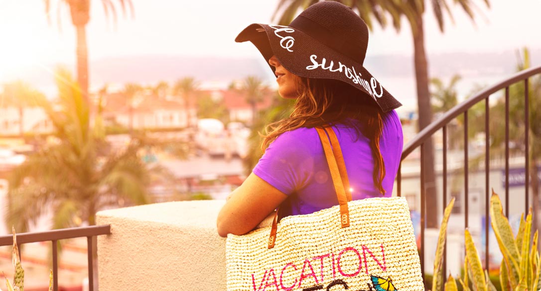 Woman on vacation