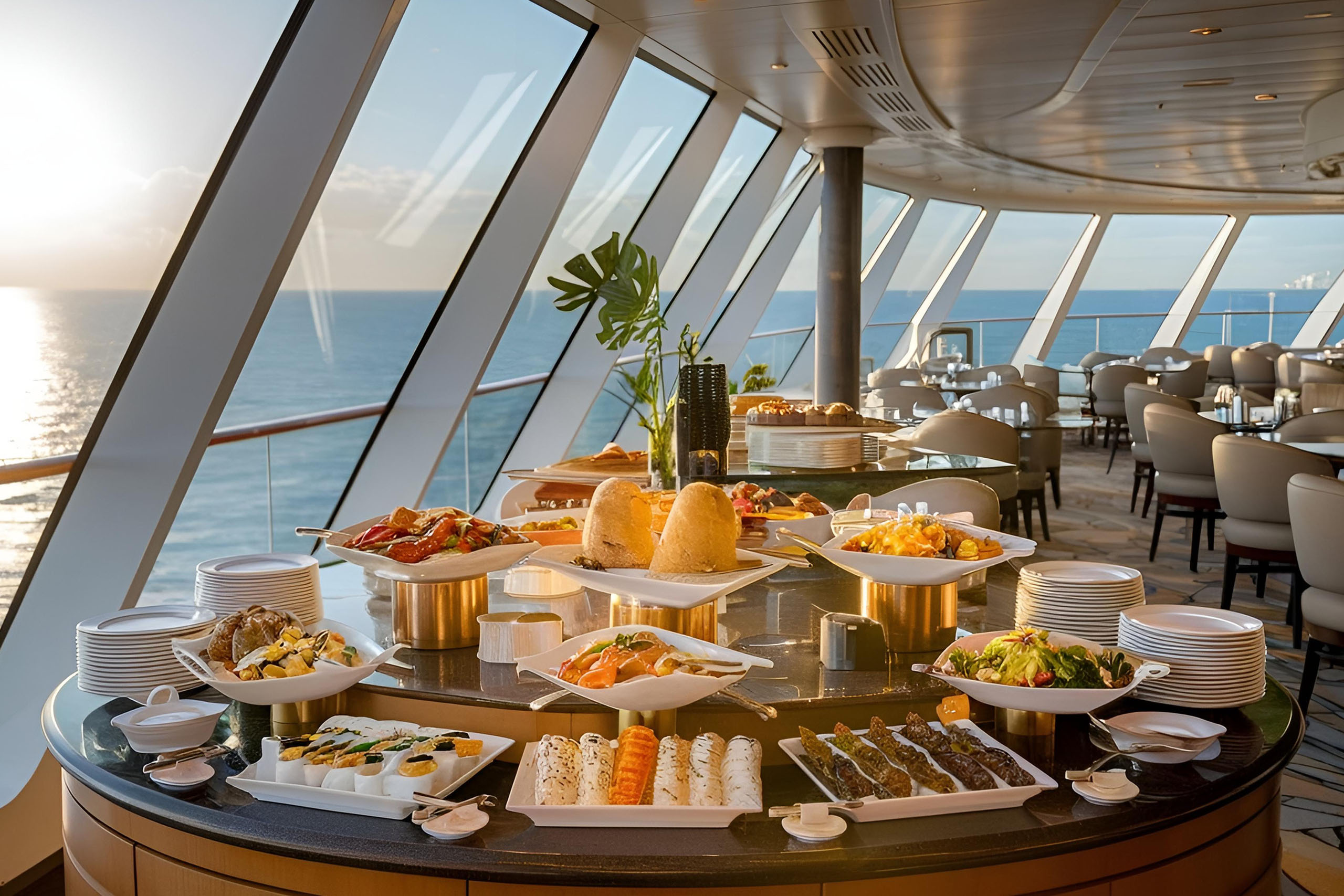 Cruise Ship with food